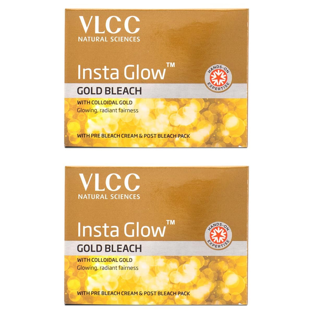 VLCC Insta Gold Bleach envase del paquete de 2 de 30 g