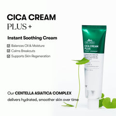 La textura ligera de Cica Cream Plus se siente cómoda bajo maquillaje.