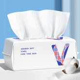 vuacepe: toallas faciales desechables, 100 unidades, suaves y absorbentes para uso diario.