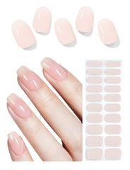 Wahrshei pegatinas de gel semicuradas para uñas, acabado nude y fácil aplicación