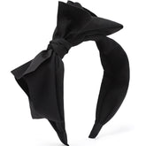 WantGor turbante ancho con lazo nudo negro, cómodo para uso diario.