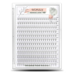 Pestañas individuales WONSIS de 240 piezas para un aspecto natural.