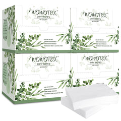 Toallas WOWOTEX biodegradables, paquete de 240 unidades y 4 cajas, práctico para viajar.