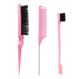 Xiangwenlan set de 3 peines rosas: desenredo suave para cabellos delicados