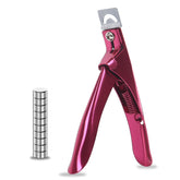 XIRON cortaúñas acrílicas con imanes rosado para precisión de corte
