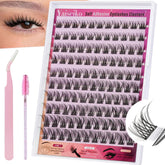 Yaiseiko pestanas racimos autoadhesivas con aplicador para un look natural y cómodo.