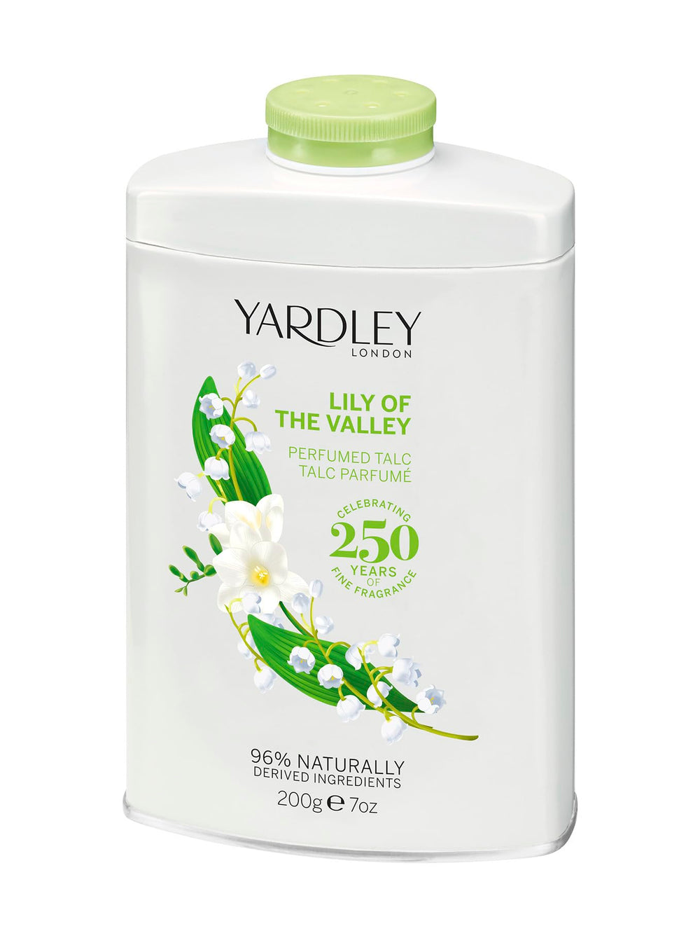 Yardley Lily del Valle talco perfumado: uso diario para mantener la piel fresca.