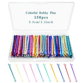 YINGFENG horquillas de pelo coloridas con estuche, ideales para peinados rápidos y duraderos.