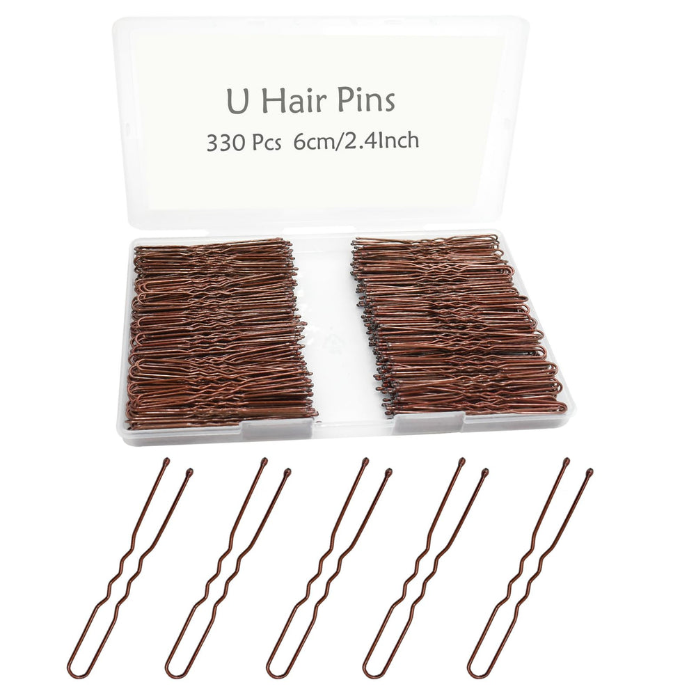 YINGFENG pin-u marrón 2-4 pulgadas, agarre firme para moños y peinados.