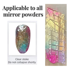 YJMyujimi gel claro para polvo espejo en uñas con brillo