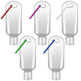 Botellas de viaje Ynaize de 50 ml con gancho, ligeras y reutilizables.