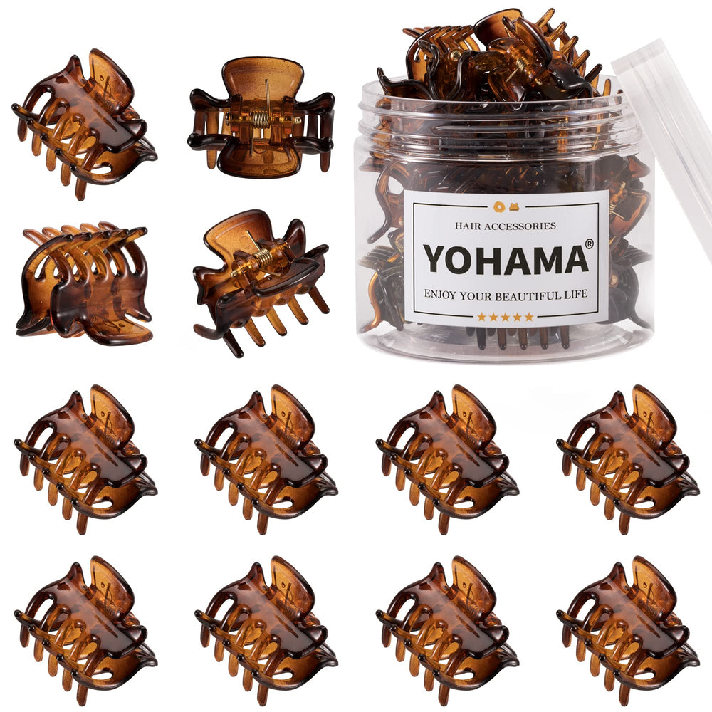 Clip YOHAMA pelo mini marrón de 1 pulgada ideal para peinados rápidos