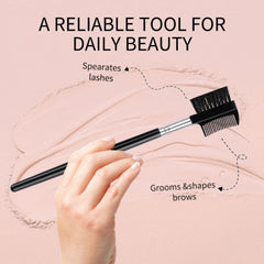 Yoizyfree cepillo para cejas y pestañas, tamaño portátil para maquillaje diario.