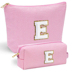 YOOLIFE Bolso de maquillaje con inicial en frontal para identificar tu estilo.