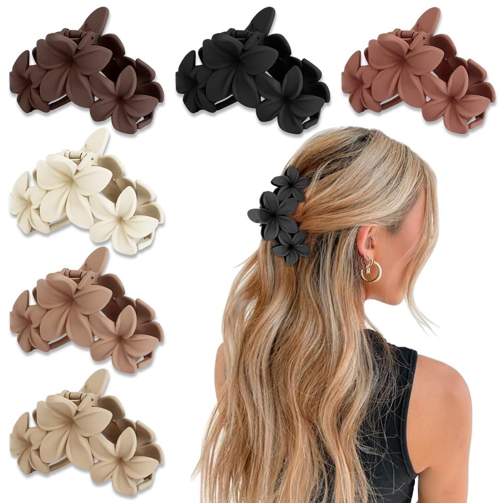 Pinzas flor hawaiana Yonoy grandes para peinado duradero y con estilo.