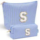 YOOLIFE bolso de maquillaje monograma inicial, regalo personalizado para niñas.