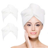 Toalla turbante de YoulerTex, microfibra, 10x26, absorbente para cabello.