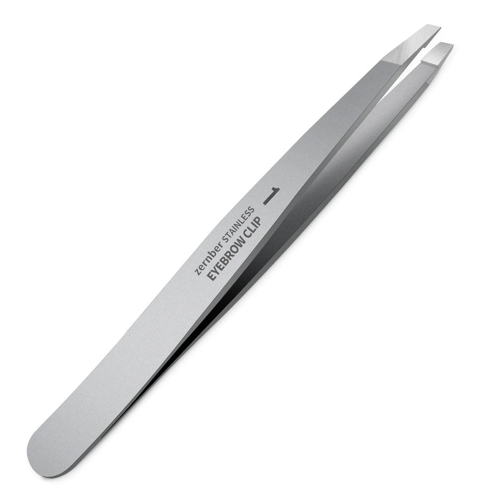 Pinzas ZERNBER para cejas con punta plana, precisión para delinear rasgos faciales