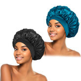Bonete Zhensilk para dormir en seda negra protege el cabello durante la noche