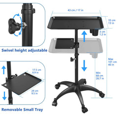 ZHOOGE carrito con plataforma de almacenamiento inferior para suministros