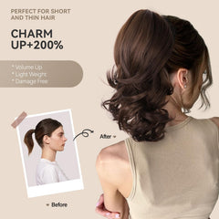 ZQIAN BEAUTY extensiones de pelo sintético ondulado simulan cabello voluminoso y suave.