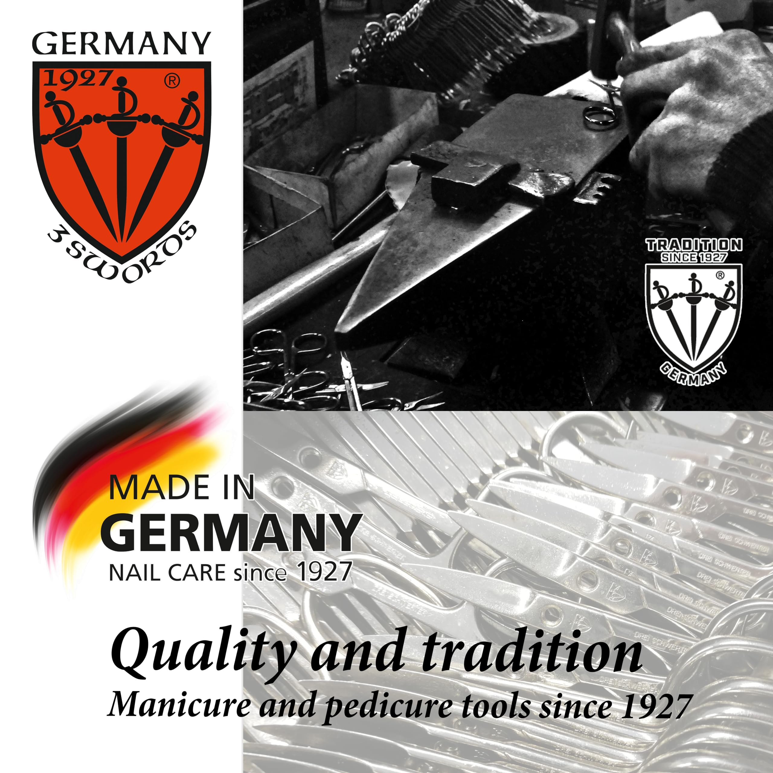 3 Swords Germany regalo ideal; set de manicura práctico para ella y él.