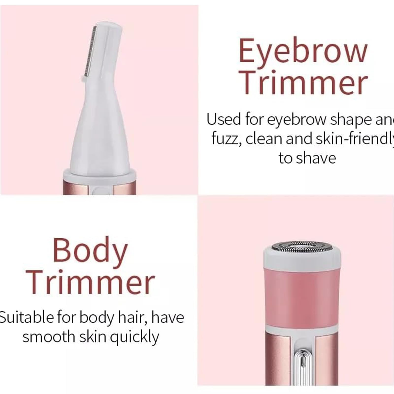 Cortapelos 4 en 1 para mujer: definición natural de cejas.