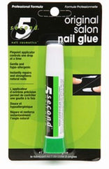 5 Second Salon pegamento de uñas 0,07 onzas: reparación rápida y fortalecimiento de uñas naturales