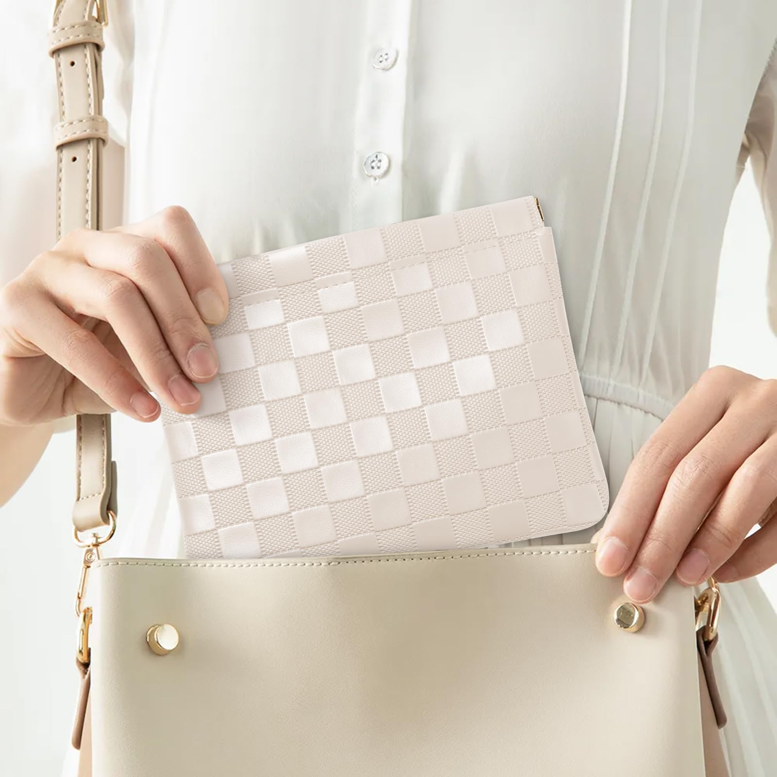 Sightor juego doble de bolsas para organizar cosméticos y accesorios.