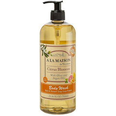 A LA MAISON Citrus Blossom gel de ducha, botella frontal, lista para uso diario