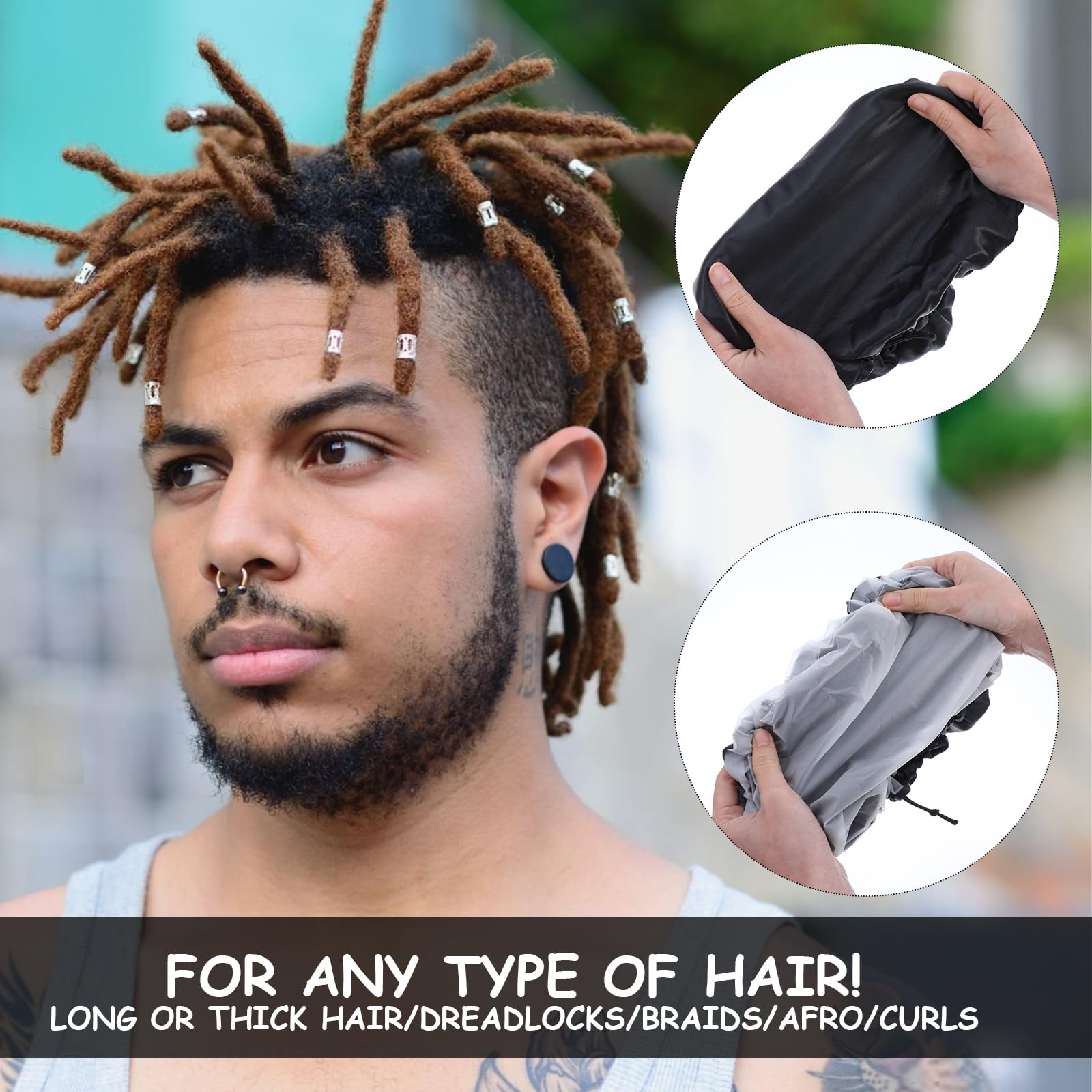 Gorro Abeillo para cabello rizado protege y mantiene el peinado