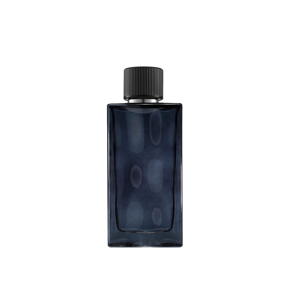 Abercrombie & Fitch First Instinct Blue, botella frontal, aroma versátil para uso diario.