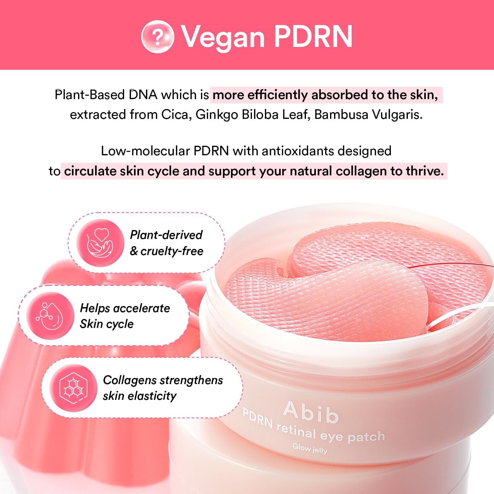 Abib PDRN eye patch for forehead and neck areas with flexible non-slip gel