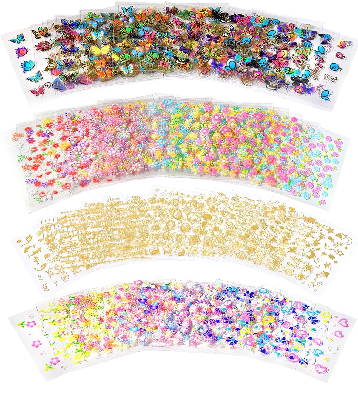 ABOLINE calcomanías de uñas con flores para diseño floral duradero.