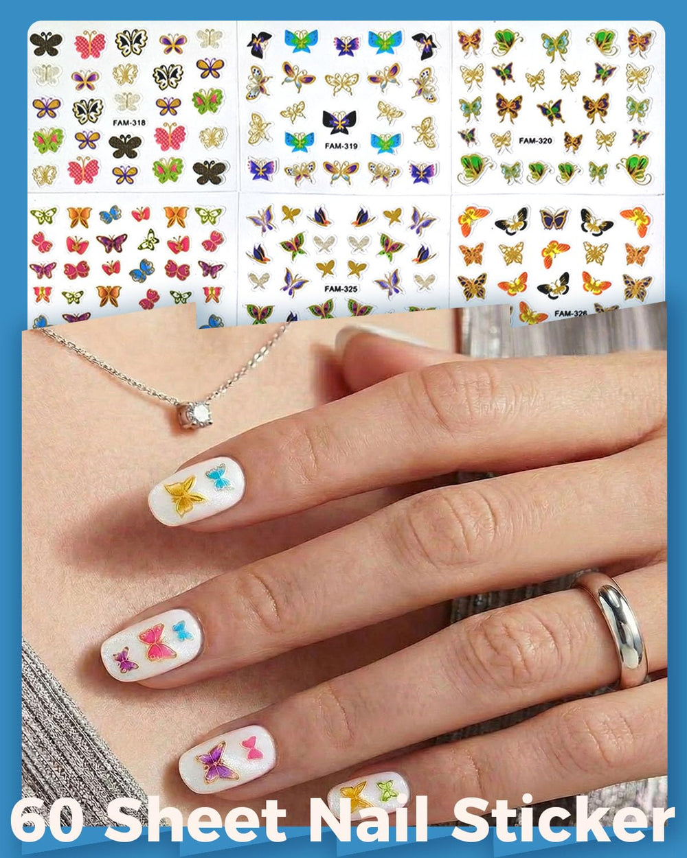 ABOLINE calcomanías de uñas con luna para estilos nocturnos.
