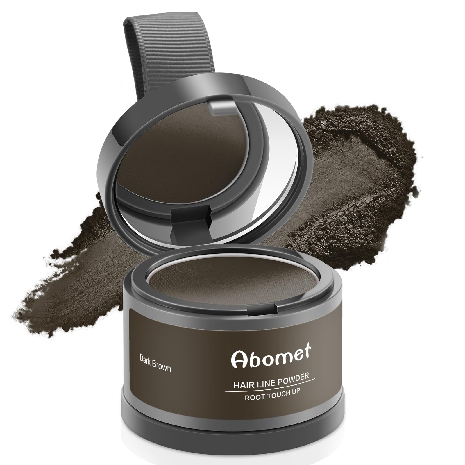 Abomet cubre raíces al instante con polvo para un color natural y discreto.