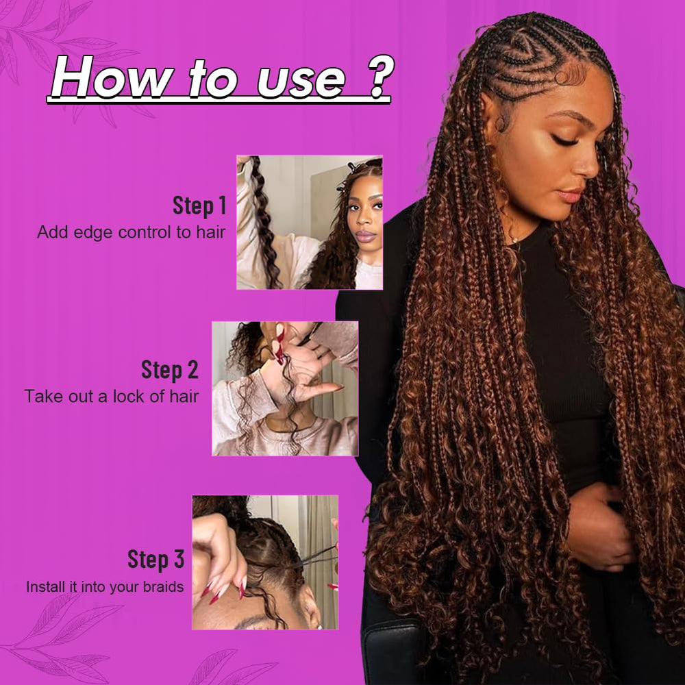 Acbhoa sin base para trenzas boho, fácil de manejar.