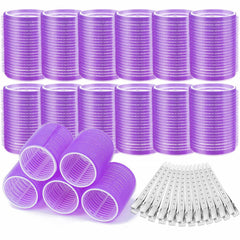 Acejoz rodillos para cabello grandes, 12 piezas, ofrecen volumen y ondas suaves
