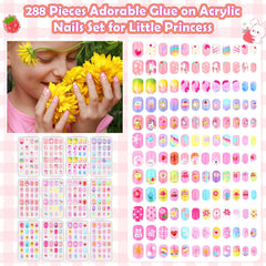 Acejoz uñas con diseños adorables para niñas y diversión.