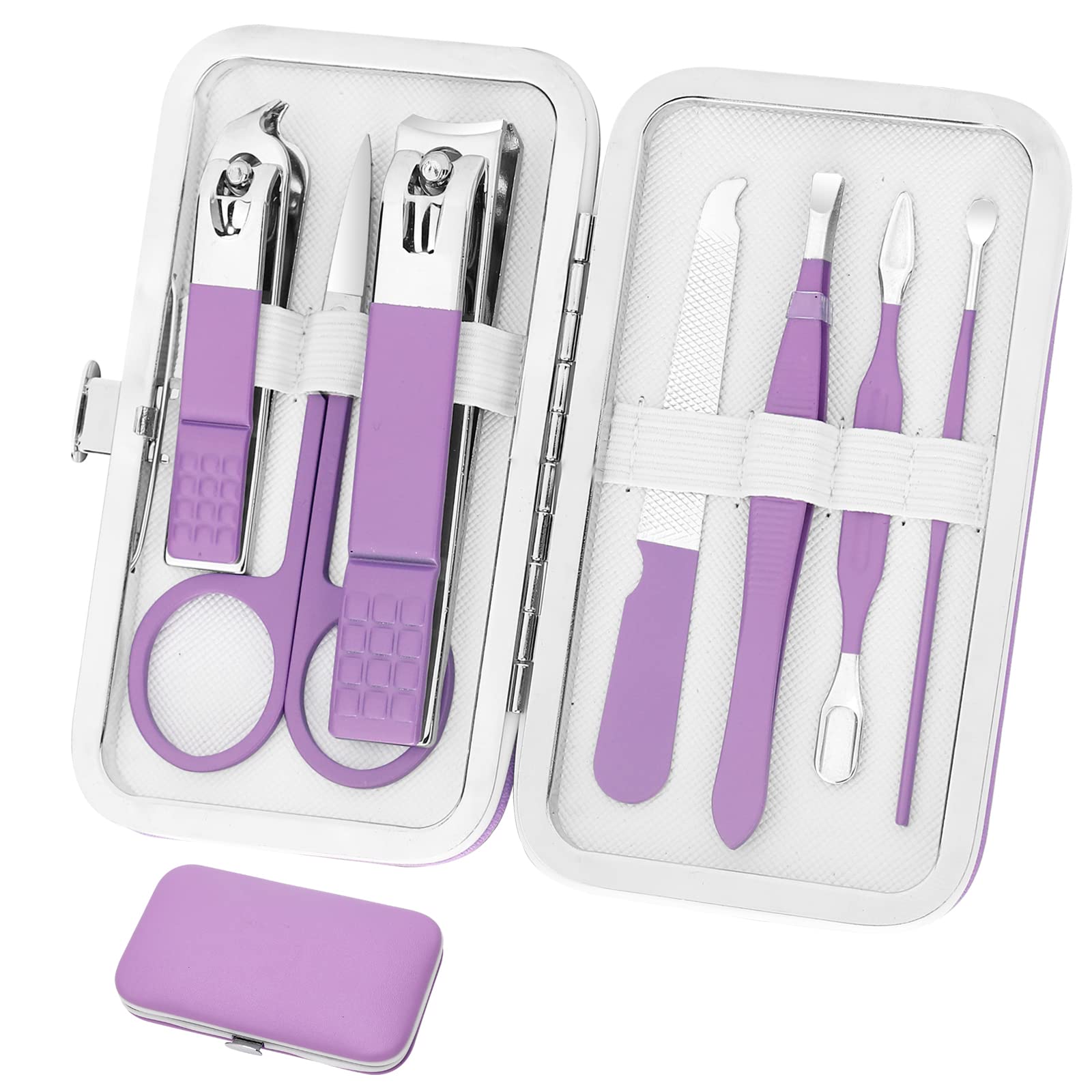 Aceoce conjunto de manicura compacto en estuche, ideal para viaje y uso diario.