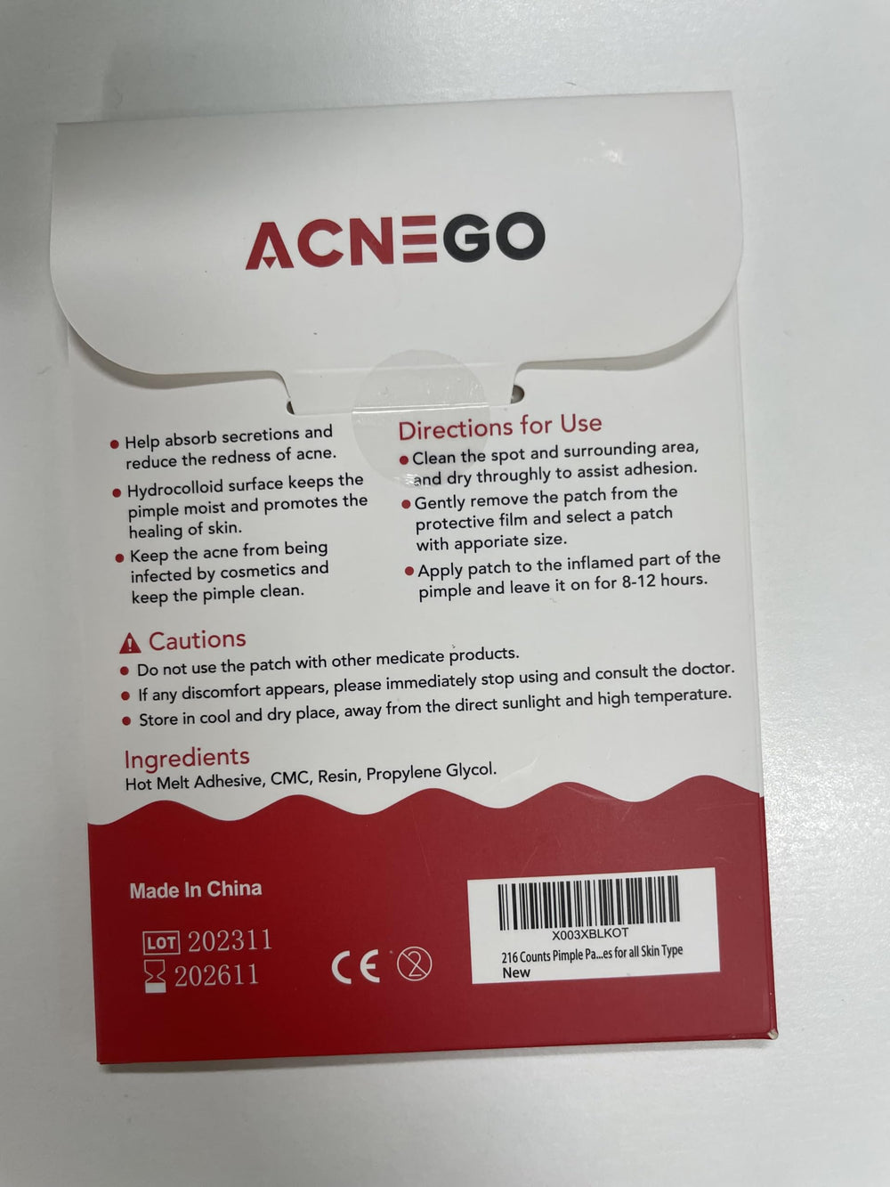 AcneGo parches para rostro, tratamiento cómodo y suave para piel sensible.