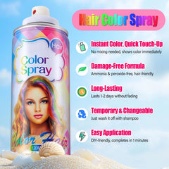 Acomler botella spray color temporal para cabello, lavado fácil