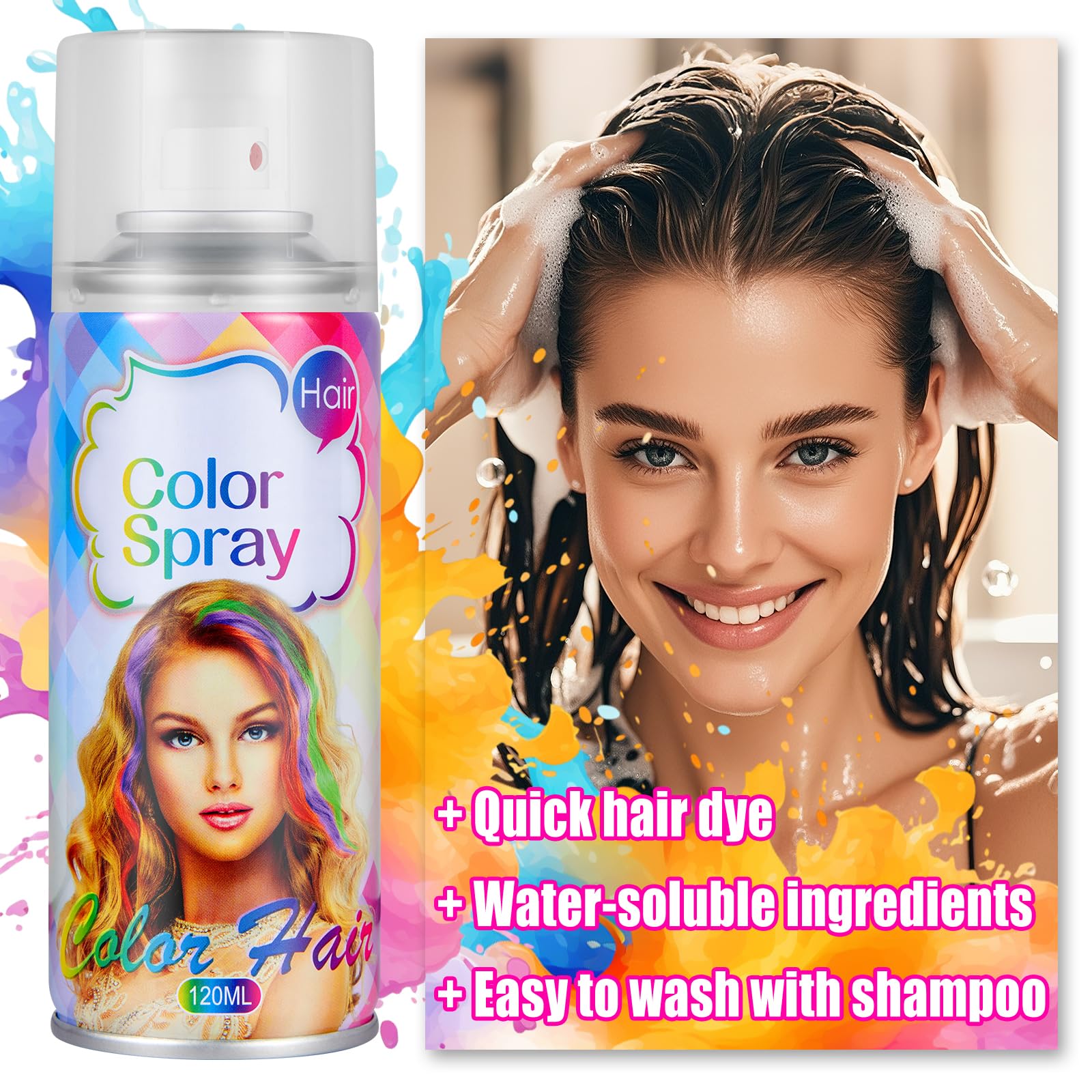 Acomler color temporal lavable para cabello blanco