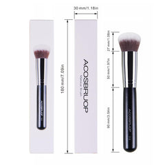 ACOSBRUOP brocha kabuki redonda para cobertura natural.