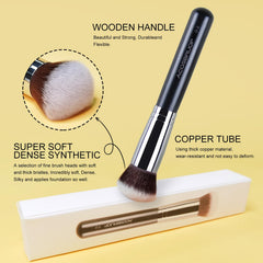 ACOSBRUOP brocha maquillaje suave y densa para tono uniforme.