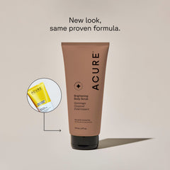 Acure exfoliante con arcilla y niacinamida para textura refinada.