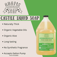 Adams Handmade Soap usos múltiples: manos y limpiezas suaves
