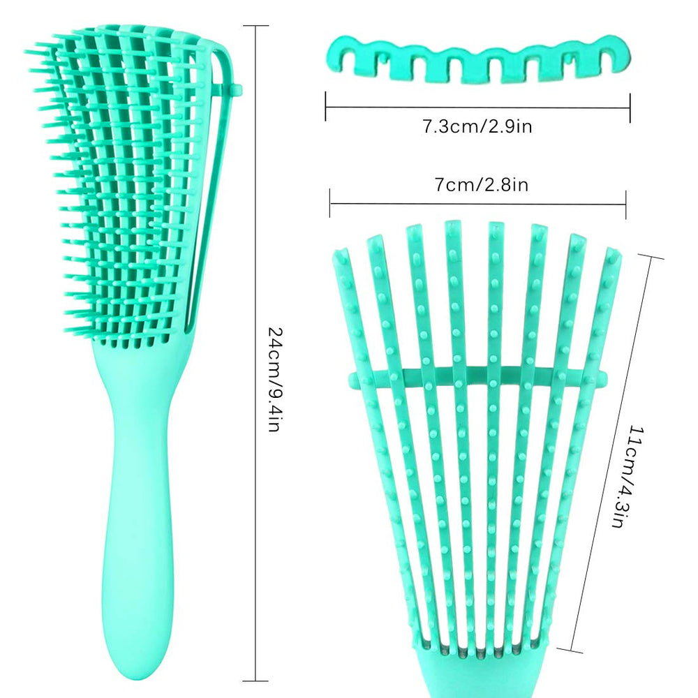 Cabeza flexible de Adasher se adapta a rizos para peinados suaves.