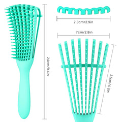 Cabeza flexible de Adasher se adapta a rizos para peinados suaves.