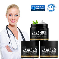 Adellina Urea Cream 40% being applied to feet to soothe dryness.